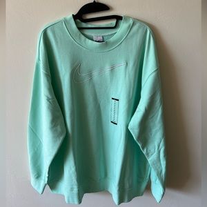 Nike Women’s Pullover Crewneck Sweater Sweatshirt Dri-Fit Size 1X Mint Green NWT